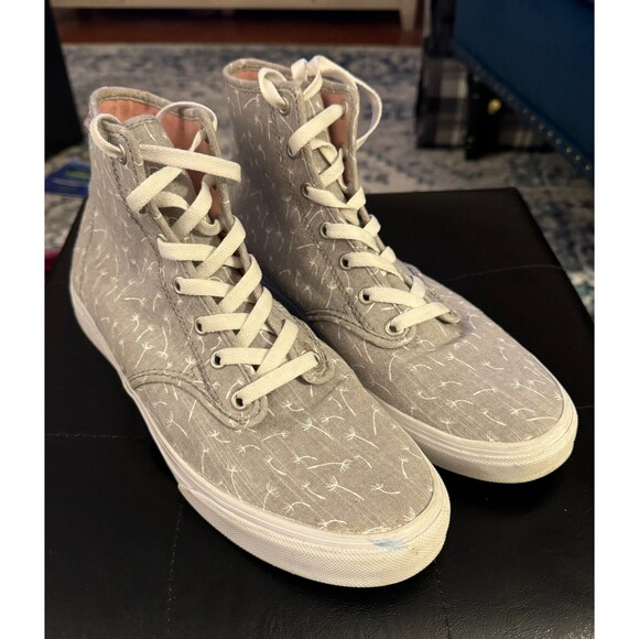Vans Camden Sz 10 Womens High-Top Gray White Canvas Dandelion Sneakers Skater - Picture 7 of 7